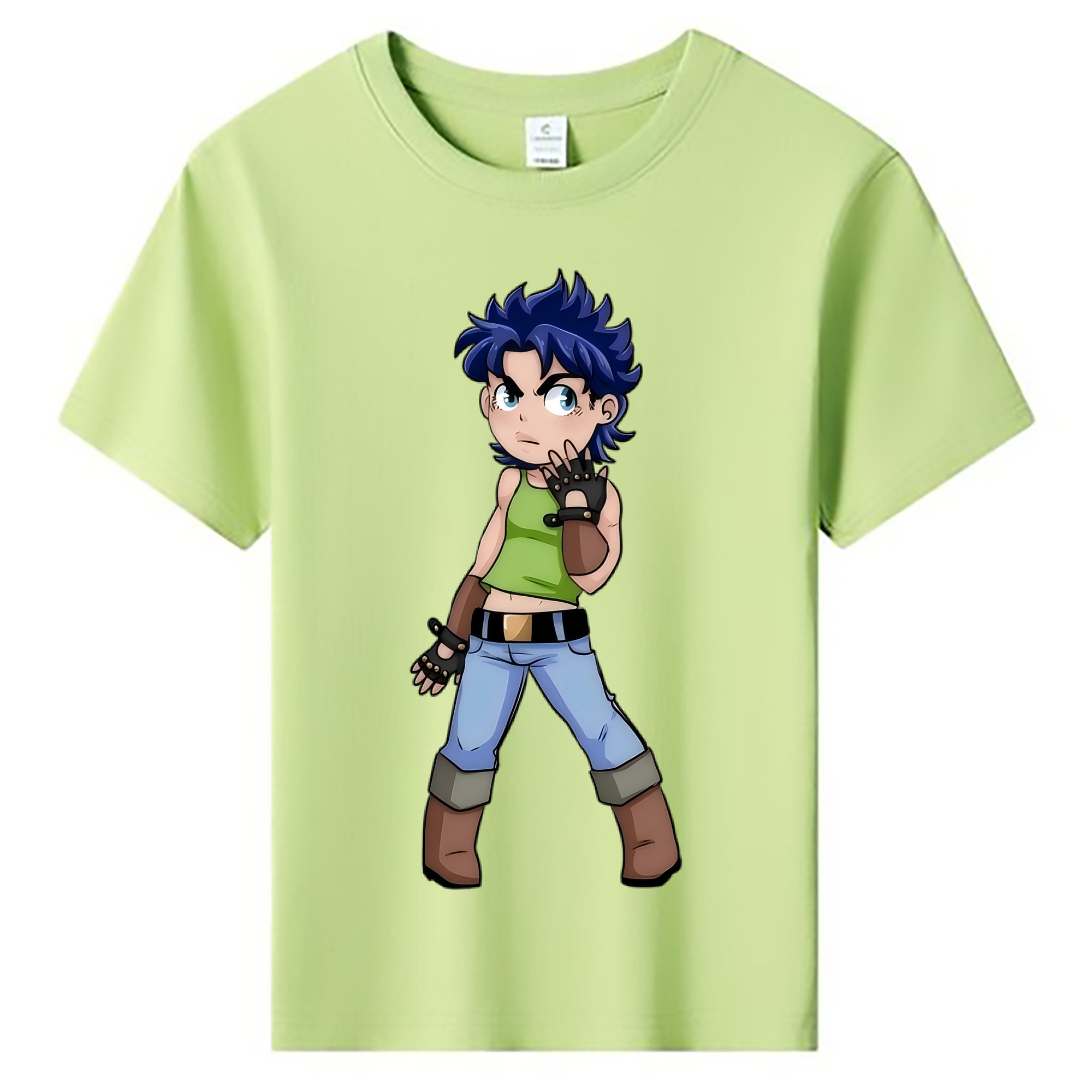 （画像用） ジョジョの奇妙な冒険 広瀨康一 JoJo's Bizarre Adventure Hirose Koichi 綿100％キッズTシャツ（フロントプリント）